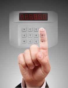 key pad for a commercial access control system