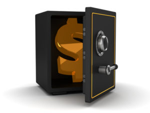 Valuables in a safe